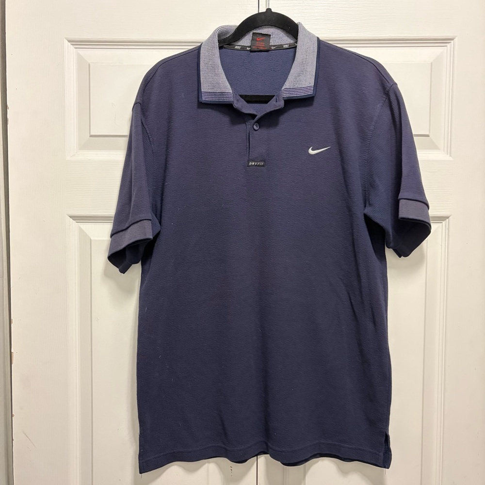 Nike Men's Blue Polo‎ with Light Gray Accents